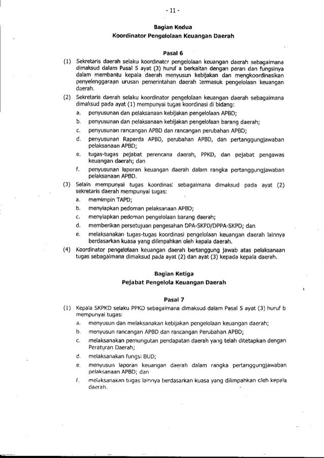 PERMENDAGRI NOMOR 13 TAHUN 2006 PEDOMAN PENGELOLAAN KEUANGAN DAERAH