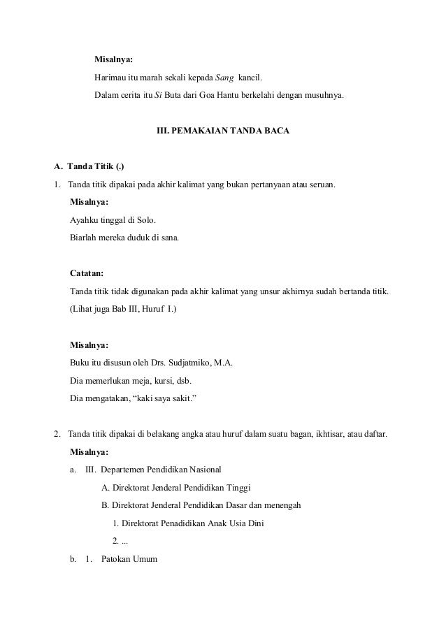 PERMENDIKNAS NO. 46 / 2009 TENTANG EYD