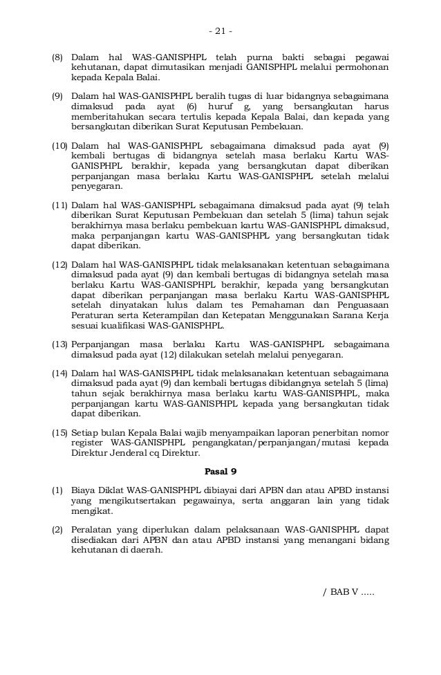 Permenhut No 54 Th 2014 Ttg Kompetensi Dan Sertifikasi Tenaga Teknis