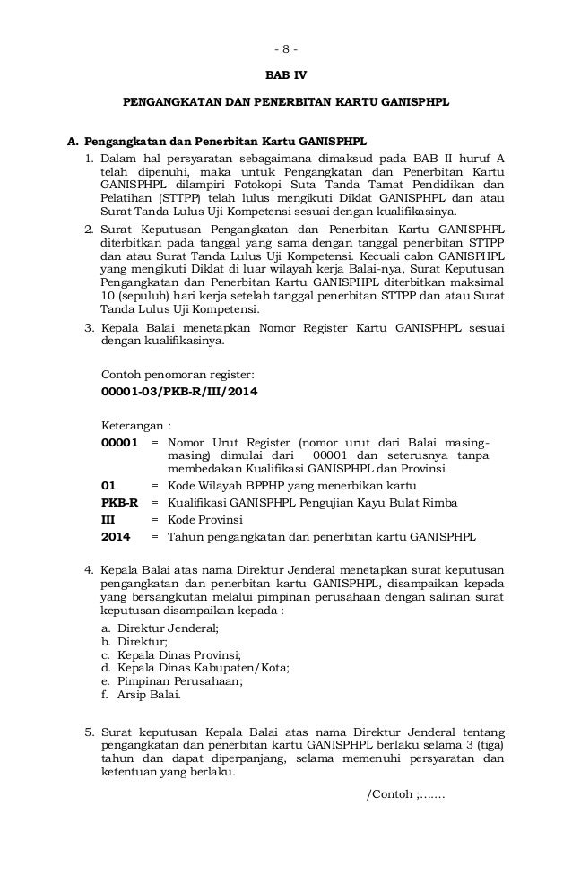 Permenhut No 54 Th 2014 Ttg Kompetensi Dan Sertifikasi Tenaga Teknis