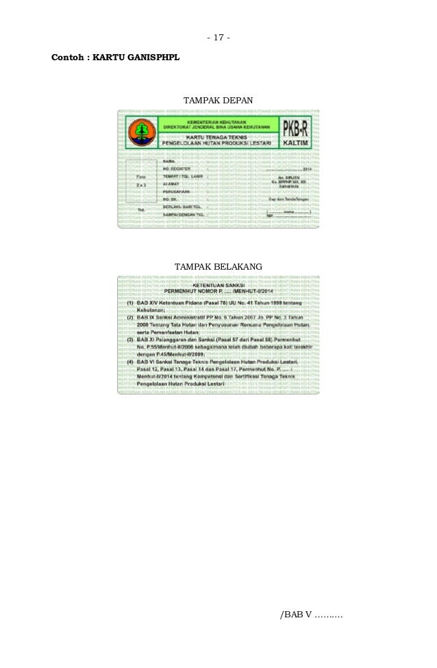 Permenhut No 54 Th 2014 Ttg Kompetensi Dan Sertifikasi Tenaga Teknis