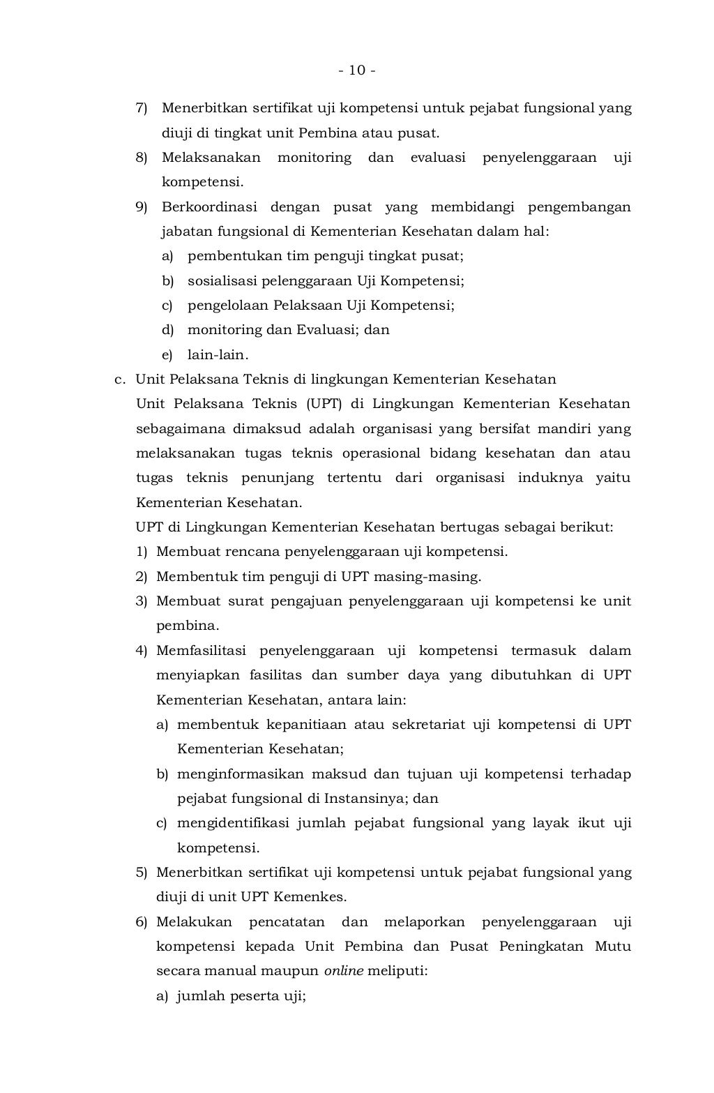 Peraturan Menteri Kesehatan No. 18 Tahun 2017 tentang Uji kompetensi