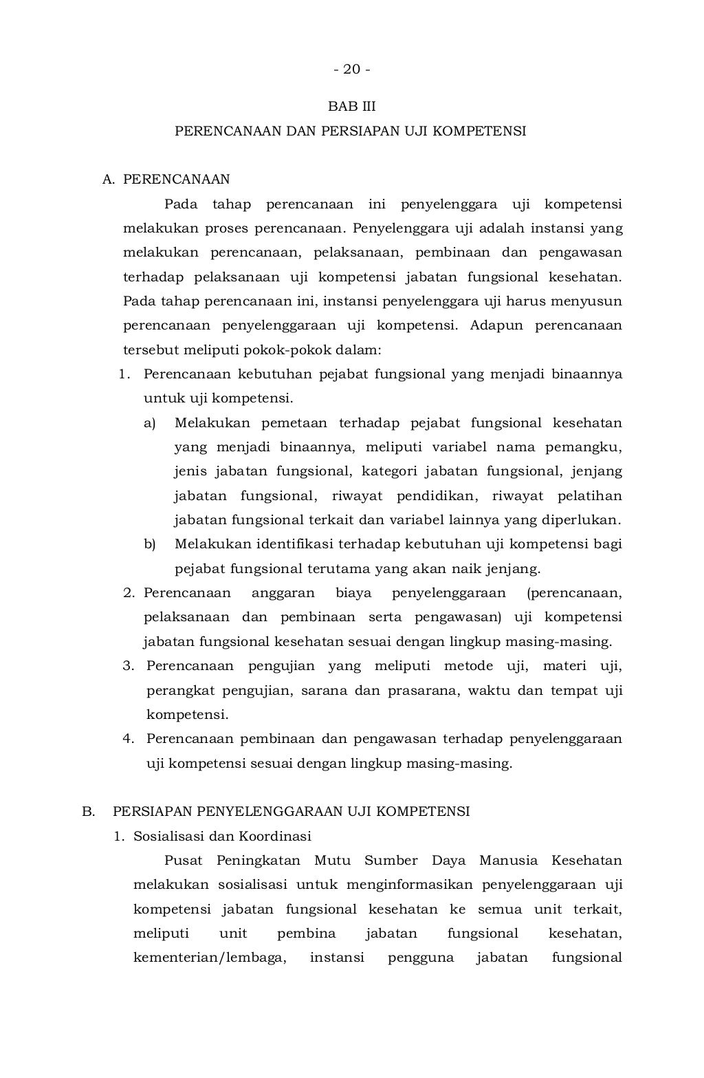 Peraturan Menteri Kesehatan No. 18 Tahun 2017 tentang Uji kompetensi