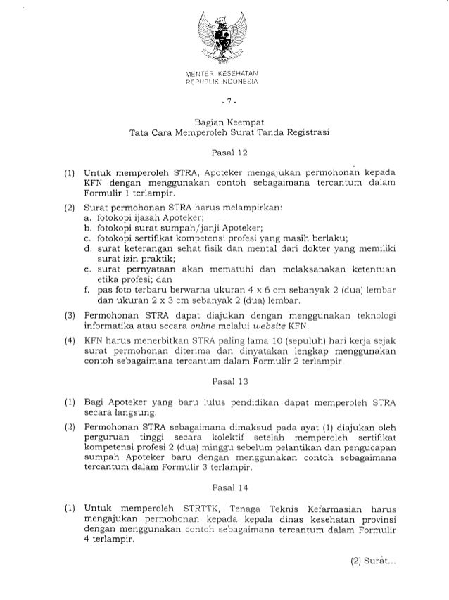 Permenkes No. 889 Tahun 2011 Tentang Registrasi, Izin 