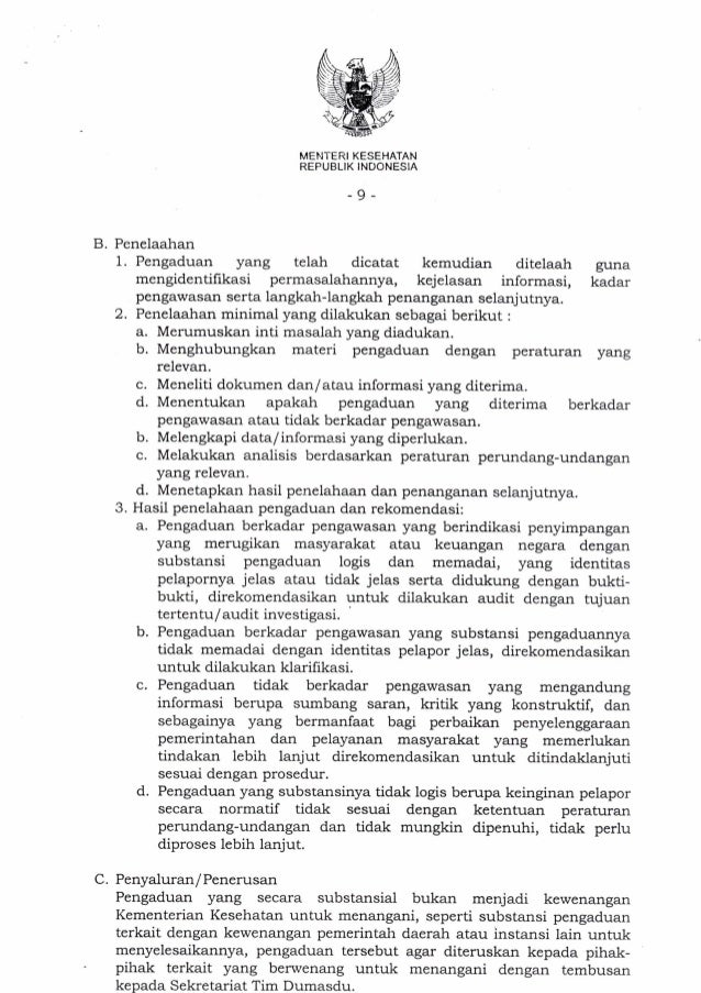 guna tembusan surat tentang Pedoman 49 2013 Nomor Penanganan tahun Permenkes