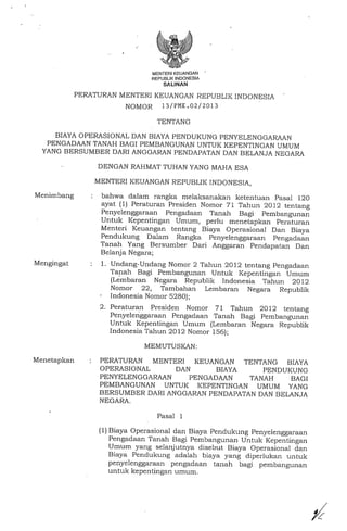 Peraturan Menteri Keuangan Republik Indonesia Nomor: 13 PMK.02-2013