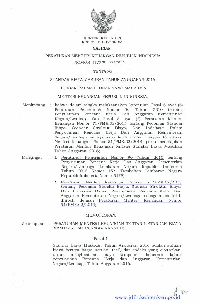 Standar Biaya Masukan Sbu Tahun 2016 Standar Biaya Masukan Sbu Tahun 2016