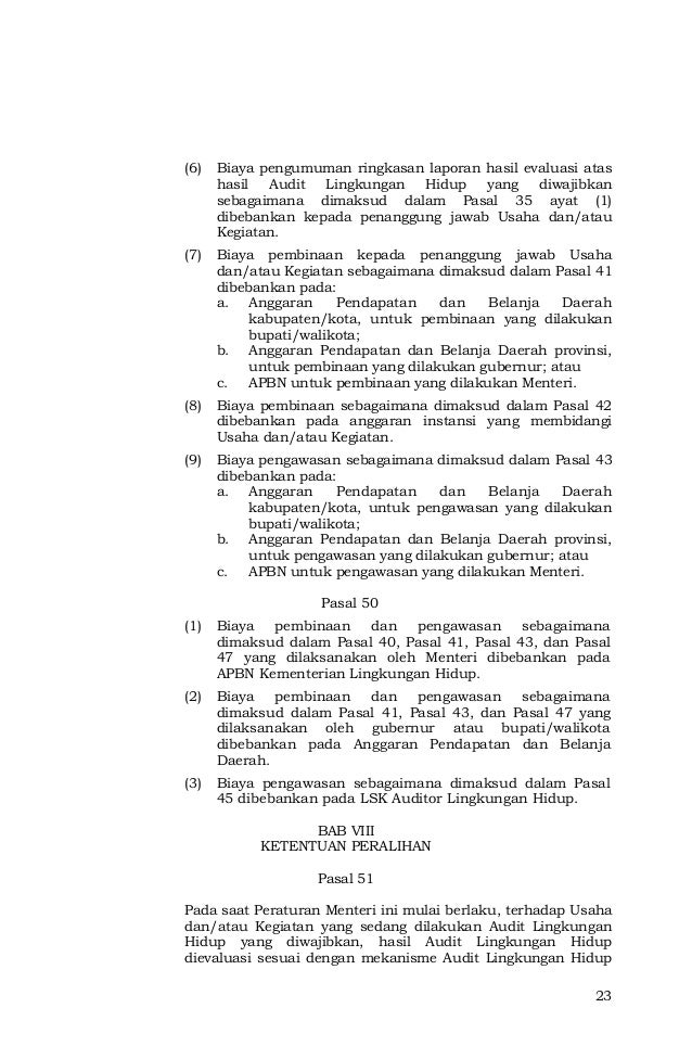 ringkasan kejadian pasal 23 Per menlh 03 tahun 2020 audit lh ringkasan kejadian pasal 23 Per menlh 03 tahun 2020 audit lh