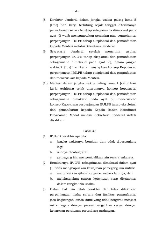 kejadian pasal 2 ayat 18 Permen lhk no 46 2020 ttg pemanfaatan jasa lingkungan 