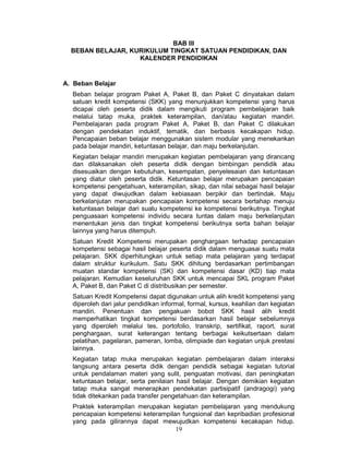 Permen no 14 tentang standar isi program kesetaraan paket b d c | PDF