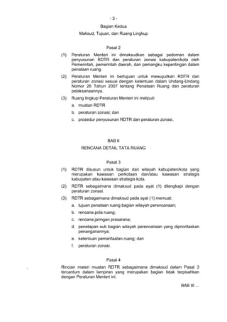 Pedoman Penyusunan Rencana Detail Tata Ruang dan Peraturan Zonasi ...