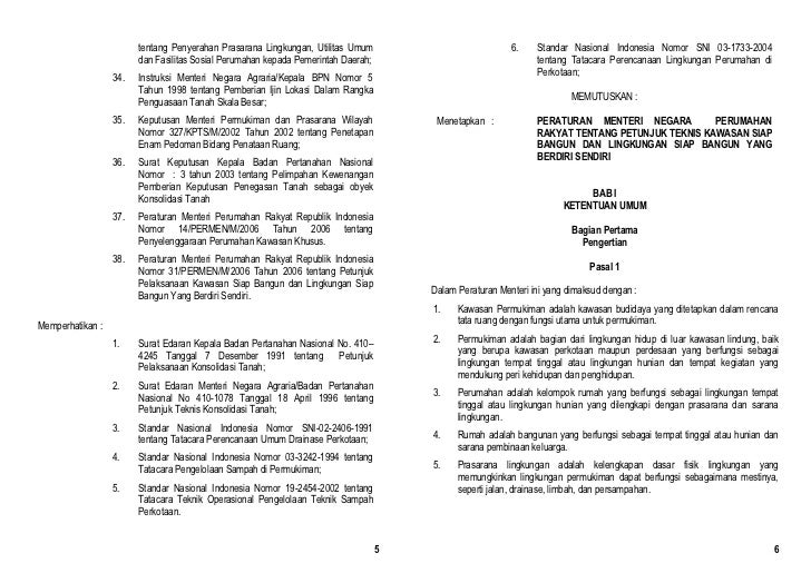 Permen Perumahan Rakyat No 32 Tahun 2006 Petunjuk Teknis 