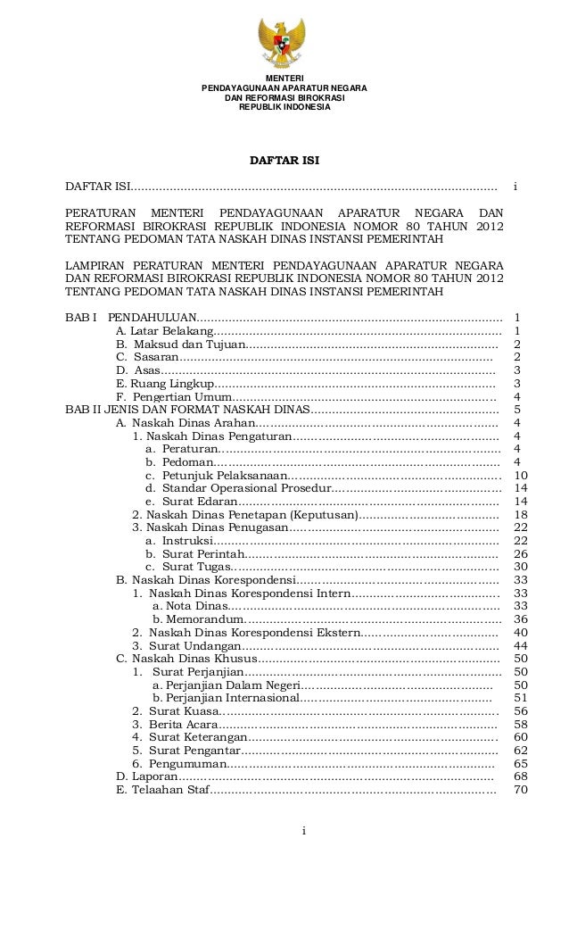 Permenpan No 80 Tahun 2020 tentang PEDOMAN TATA NASKAH Permenpan No 80 Tahun 2020 tentang PEDOMAN TATA NASKAH