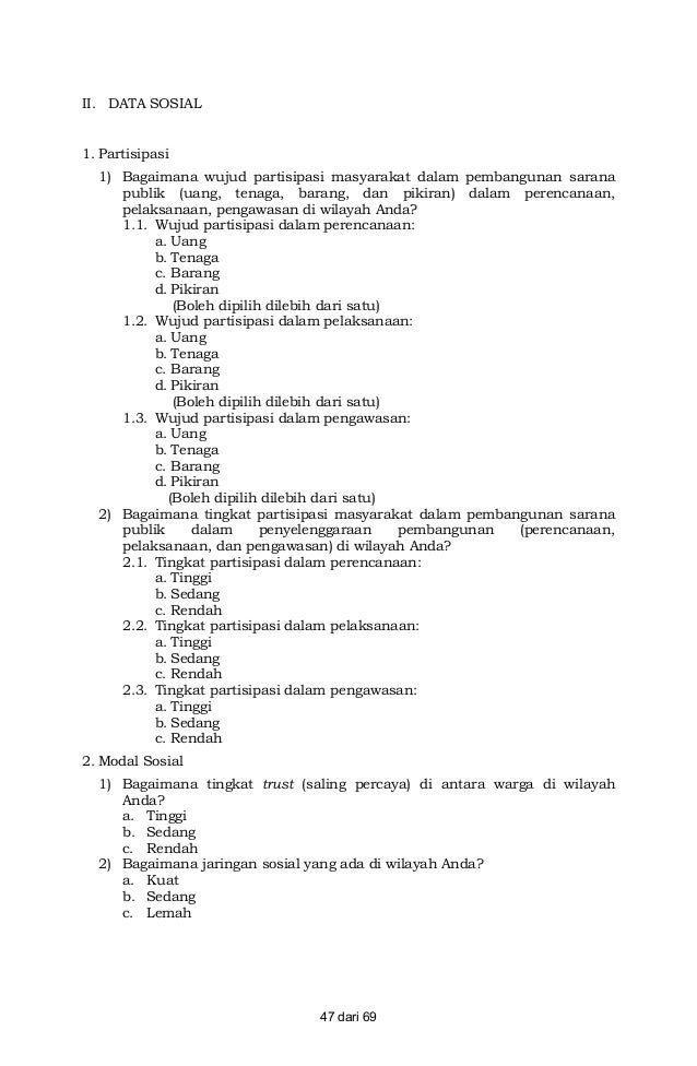 Permen Pu No 05 2013 Tentang Pemetaan Bidang Sosial Ekonomi Dan Ling