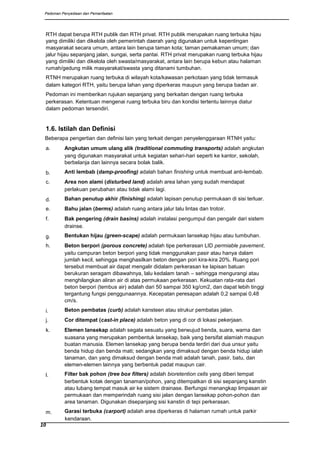 Pedoman Rth Permen PU Nomor 12 Tahun 2009 tentang Pedoman Penyediaan Dan ...