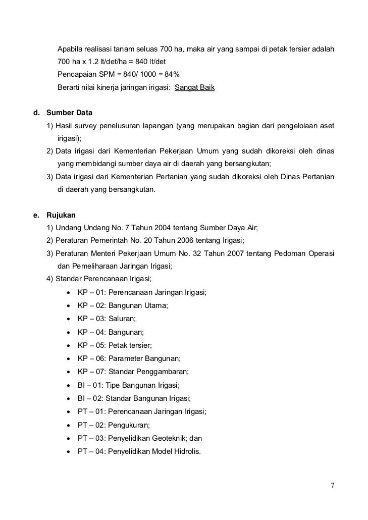 PerMen Pekerjaan Umum No. 14 Tahun 2010 Standar Pelayanan 