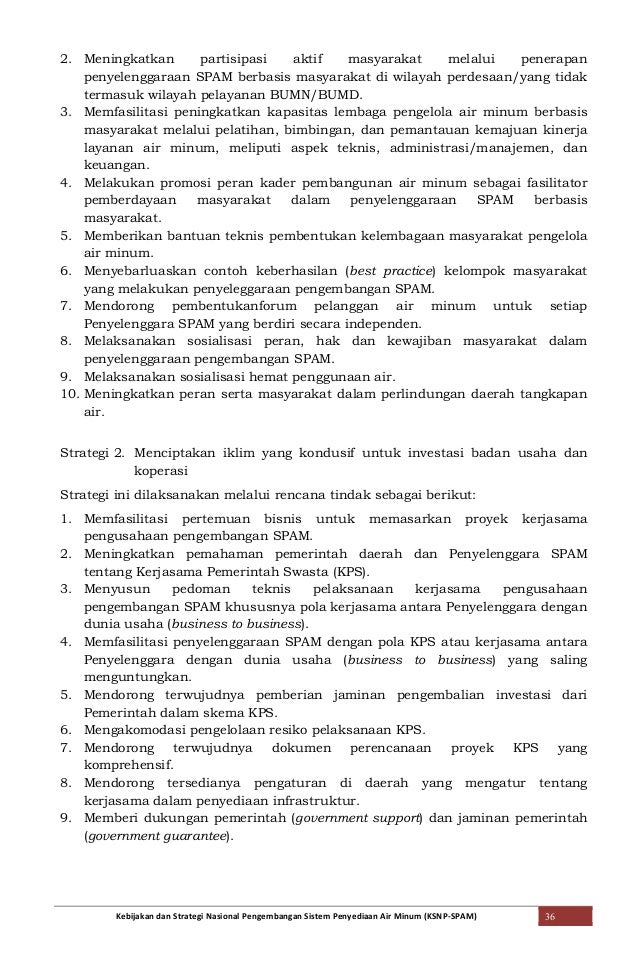 Permen pu no. 13 2013 (kebijakan dan strategi nasional 