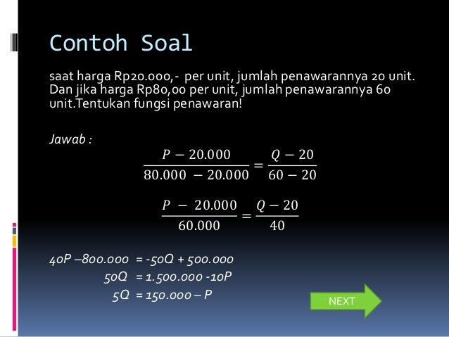 Permintaan Dan Penawaran
