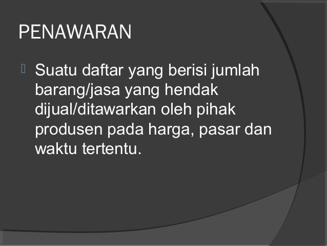 Hukum penawaran dan permintaan dalam forex