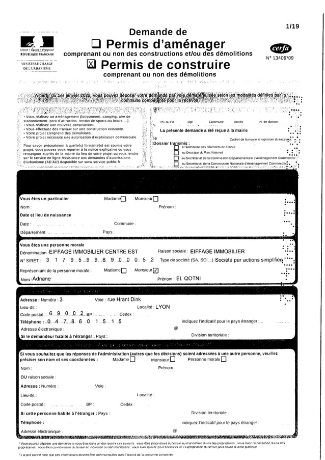Cerfa Permis De Constuire