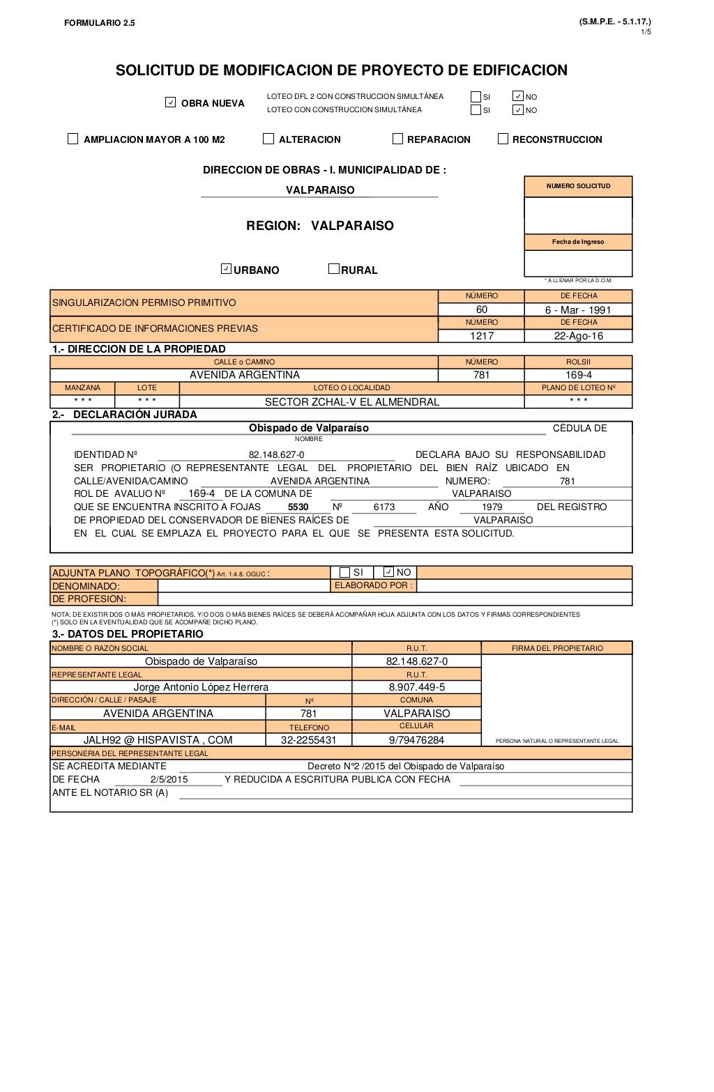 Permisos de Construcción Viña del Mar