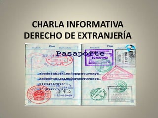 CHARLA INFORMATIVA
DERECHO DE EXTRANJERÍA
 