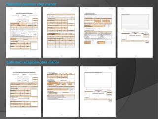 Solicitud permiso obra menorSolicitud recepción obra menor