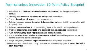 The Precautionary Principle vs. Permissionless Innovation
A Range of Responses to Technological Risk
Prohibition
Censorshi...