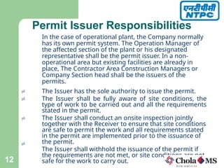 Permit Issure Permit to Work Training for employees and workers | PPTX