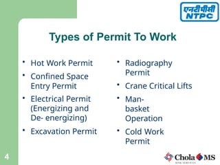 Work Permit Types Chart Permit to Work Training for employees and workers | PPTX