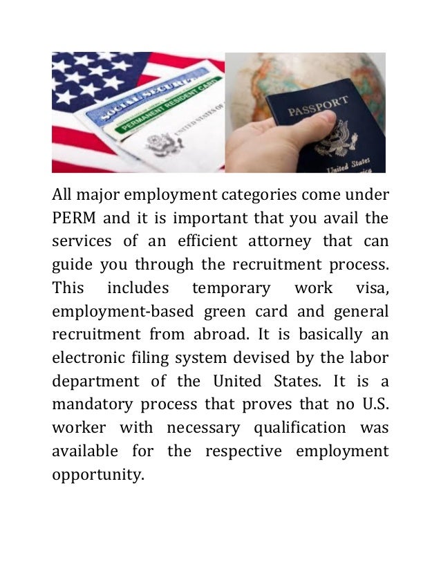 Perm labor certification attorney an overview