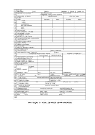 ILUSTRAÇÃO 16 - FOLHA DE DADOS DE UM TROCADOR
 