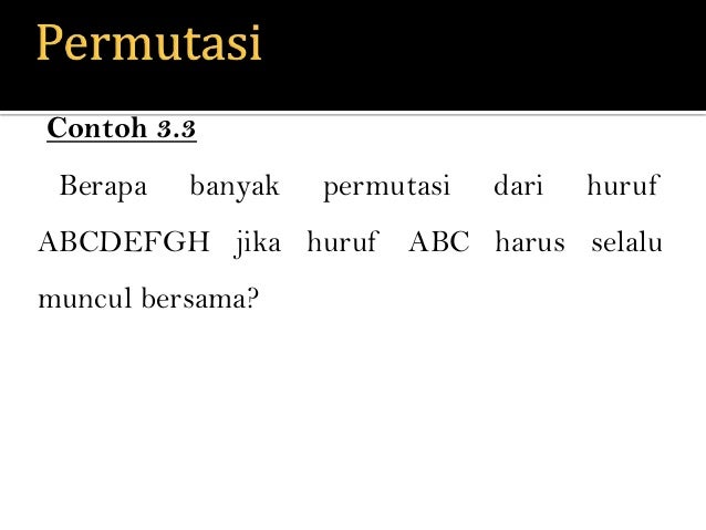 Permutasi Dan Kombinasi