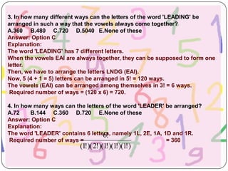 Permutation and combination - Math Statistic | PPTX
