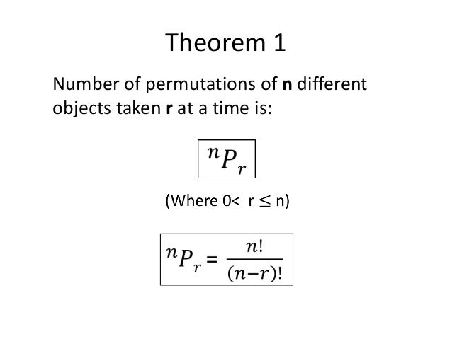 number of permutations
