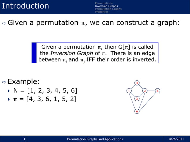Permutation graphsandapplications | PPT