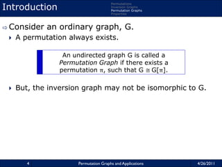 Permutation graphsandapplications | PPT