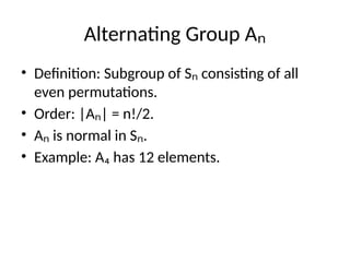 Permutation group in modern algebra and its properties | PPTX