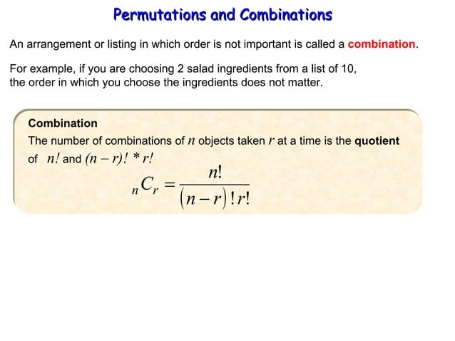 Permutations & Combinations | PPT