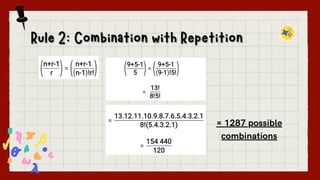 = 1287 possible
combinations
 