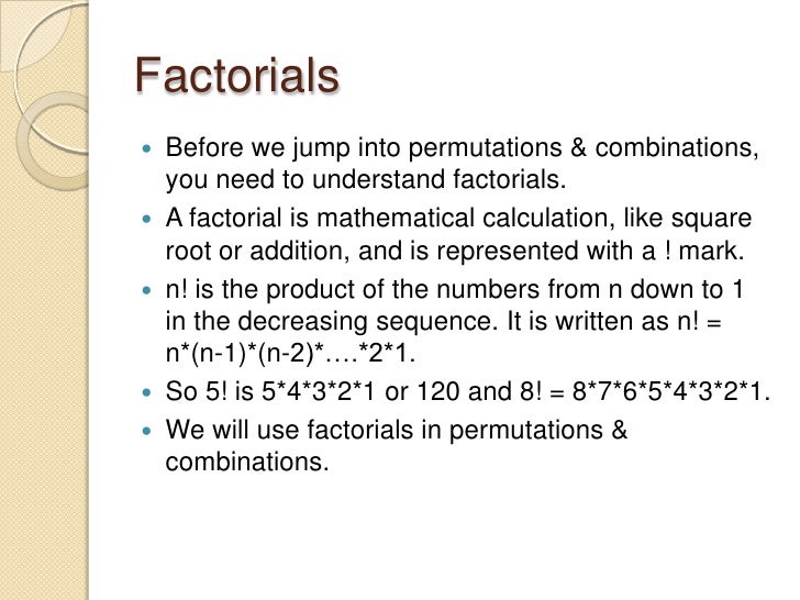 Permutations & combinations