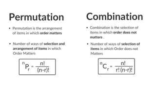 Permutations & Combinations mathemtics for discreate methematics | PPTX