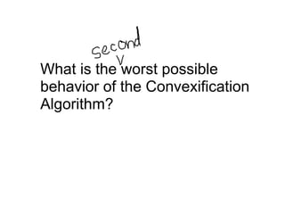 What is the worst possible
behavior of the Convexification
Algorithm?
 