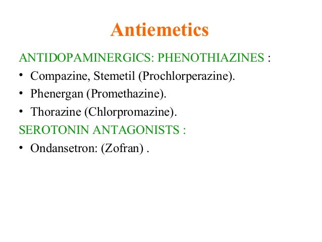 Phenergan for nausea in pregnancy vs compazine