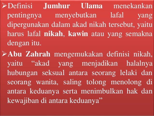 Pernikahan dan walimatul ursy