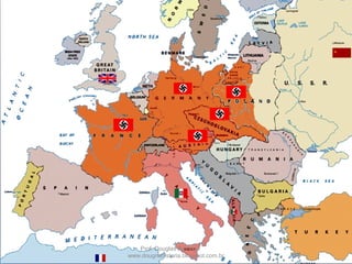  1939-1941 –
 1942-1945 –
Prof. Douglas Barraqui
www.dougnahistoria.blogspot.com.br
Fases da GuerraFases da Guerra
Blitzkrieg
 Panzers
 Lufwaffe
 