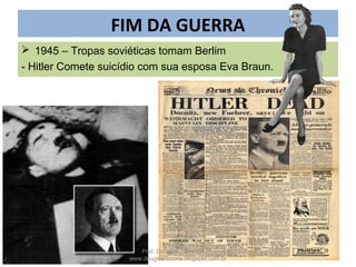 Prof. Douglas Barraqui
www.dougnahistoria.blogspot.com.br
Julho de 1943 -
Mussolini é
destituído
 