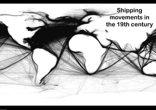 Shipping
movements in
the 19th century
19th century shipping visualized through the logs of Matthew Fontaine Maury (1806-1873), US Navy
Big data – the meeting of the analogue and digital worlds
Per Olof Arnäs, Chalmers
 