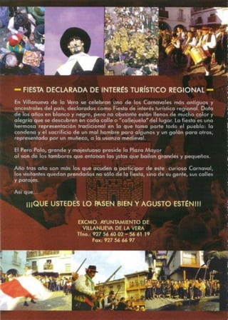 Pero Palo Programa 2015 Villanueva de la Vera