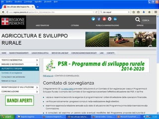 26 novembre
Comitato di
sorveglianza PSRIl PSR della Regione Piemonte 2014-2020 Tortona (AL), 19 maggio 2016
 